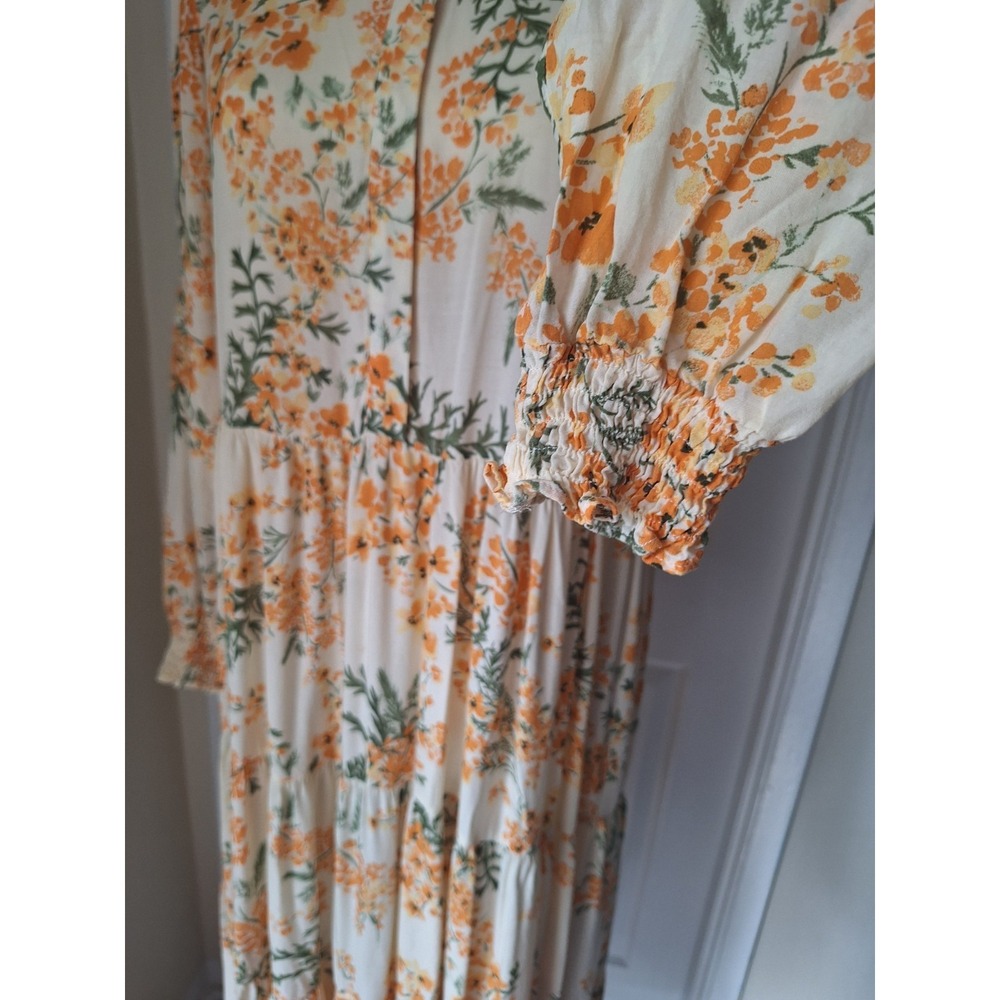 Zara Angel Dress Flowy Tiered Floral Maxi Dress - Picture 6 of 11